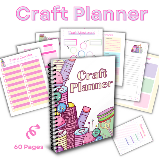 Craft Planner | Printable Project & Business Organizer | 60 Pages
