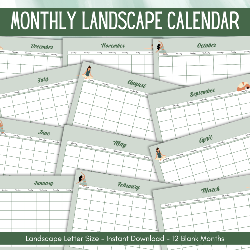 Yoga Journal & Planner | 73 Pages | Printable Wellness Binder
