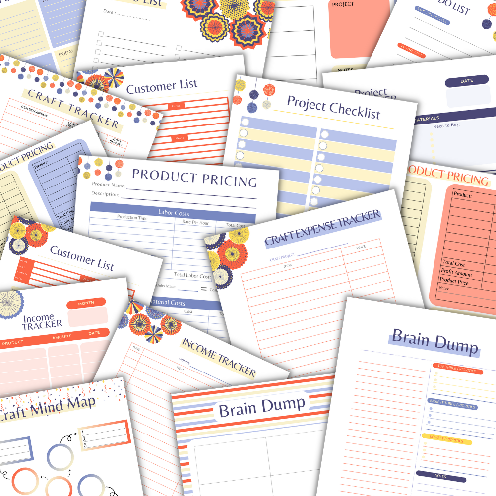 Craft Planner | Printable Business & Hobby Organizer | 60 Pages